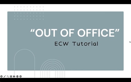 Setting Out of Office in eCW