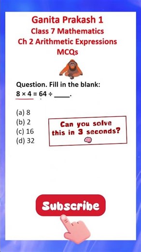 MCQ 2 Ganita Prakash 1 Class 7 Math Chapter 2 Arithmetic Expressions