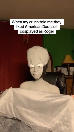 Ashlyn🩸 on Instagram: "If you watched the whole video, you are now cursed #cursedcosplay #crunchycosplay #rogercosplay #americandad #americandadcosplay"