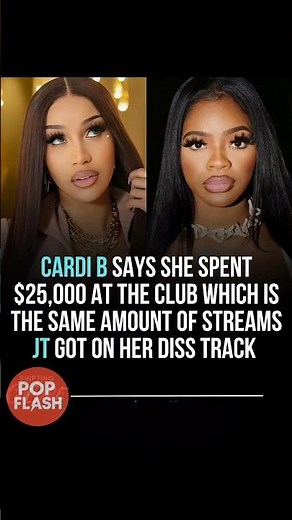 Cardi B went OFF “I spent $25K at the club — that’s how many streams JT’s diss got!” #JT #cardib