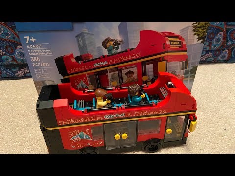 LEGO City Red Double-Decker Sightseeing Bus Toy Vehicle Set Toy Review #legocity