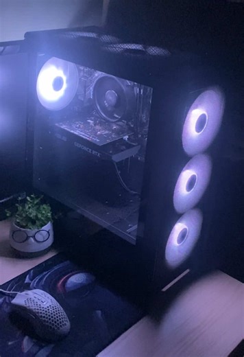 Figured out how to change the fan color 😂. #fyp #viral #PC #rtx #gpu