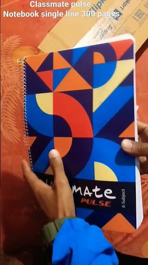 Classmates pulse A4 Notebook 6 subject 300 pages single line, unboxing Flipkart
