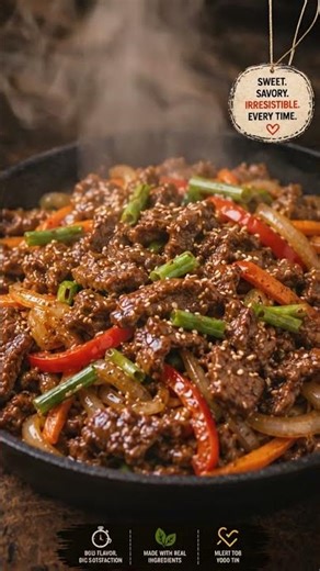 Honey-Soy Bulgogi-Style Stir Fry #beefrecipe #steak #meat