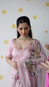 32K views · 516 reactions | Saree: Gul chiffon pink Blouse 1: Lily...