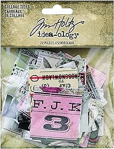 Tim Holtz Collage Tiles Paper Crafts, Multi
