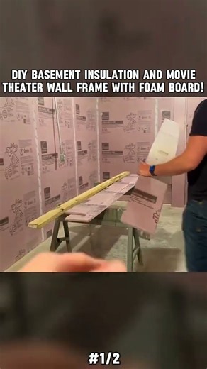 part 3 DIY Basement Insulation & Movie Theater Wall Frame | Amazing Home Theater Upgrade 🎬