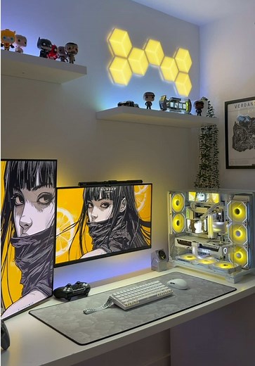 Yellow Sunday Gaming Setup Inspiration