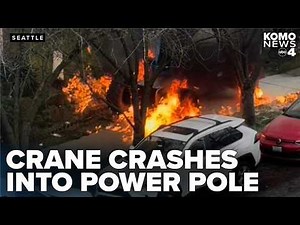 Seattle Fire Department responds after lift crashes into power line in Queen Anne