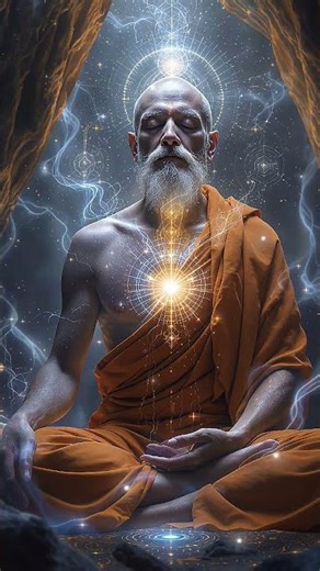 Hyper-Consciousness Monk Meditating Gamma 40 Hz Frequency