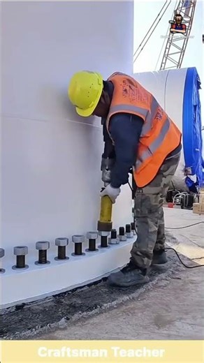 Giant Bolts Tightened with Powerful Machine! #shorts #construction