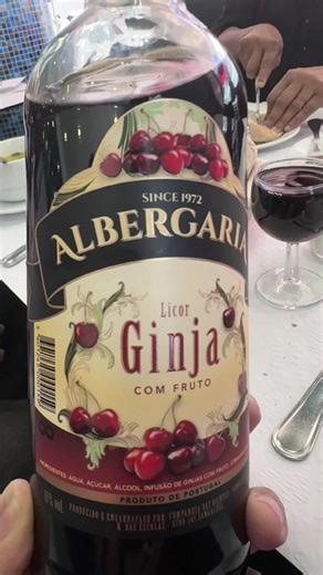 The National Drink of Portugal- Ginja- A Portuguese cherry liqueur made from sour cherries (called ginjas) soaked in aguardente (a grape-based brandy). #portugal🇵🇹 #ginja #aguardiente