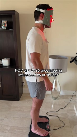 doesn’t get more basic than this *influenced core* Vibration plate. Bridal arms. LED mask 😩🤭🫠🩰#2026wedding #weddingmeme #weddinghumor