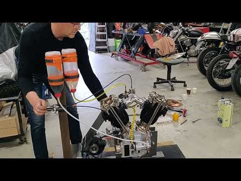 British Anzani Engine Start Up