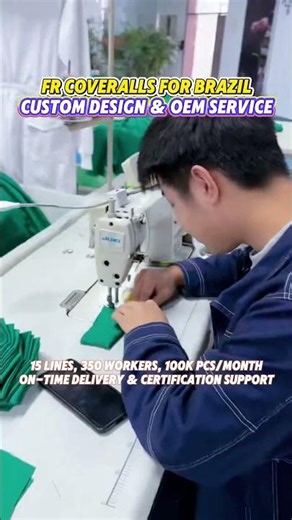 FR Coveralls Exporter to Brazil #customworkwear #FRcoverall #FR #workwearfactory