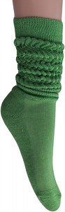 M.O.S Women's Slouch Socks Extra Heavy Long, Size 5–10, 1 Pair – Forest Green