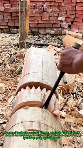 Hand-Carving Wood: Hammer & Chisel For This Cool Pattern #WoodworkingHacks #HandmadeCrafts