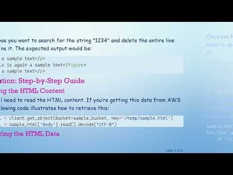 How to Search for a String and Delete the Entire Line in Your HTML Content