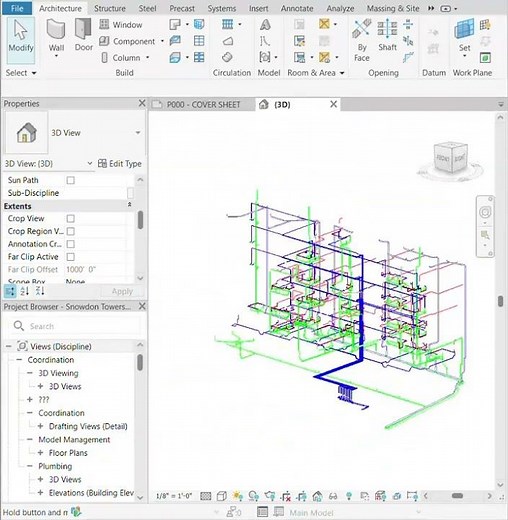 3D Plumbing model in Revit #bim #revit #plumbing #3d