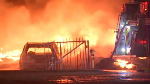 No injuries after massive fire at tire resale shop in northeast Houston, HFD says