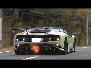 【豪快なアフターファイヤー連発⁈🔥🔥】ランボ軍団の爆音フル加速サウンド‼Lamborghini corps roaring acceleration sound Supercars in Japan