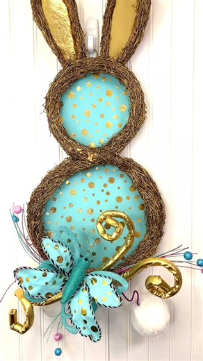 Easter Bunny Floral Wreath Kit | DIY Golden Spring Wreath