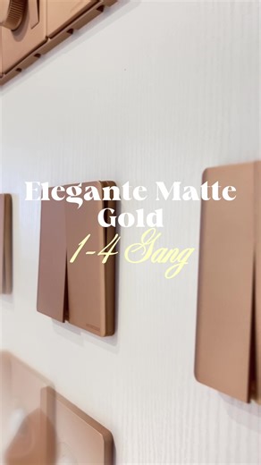 Elegante switch matte gold #stopkontakdinding #stopkontak #saklarlampu #fyp #architech