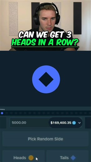 Toaster CAN we get 3 HEADS in a ROW on FLIP???