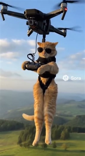 Cat Becomes a Drone Pilot! 😂🚁
