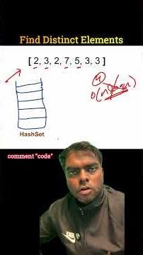 Find Distinct Elements In a Array. #dsa #coding #codinginterview #array #hashing