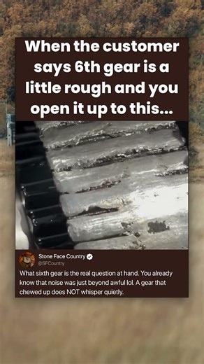 When the customer says 6th gear is a little rough and you open it up to this...