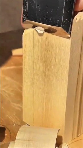 Crisp Wood Shaping | Blade Presses Down with Clean Control 🪵🔪 #shorts