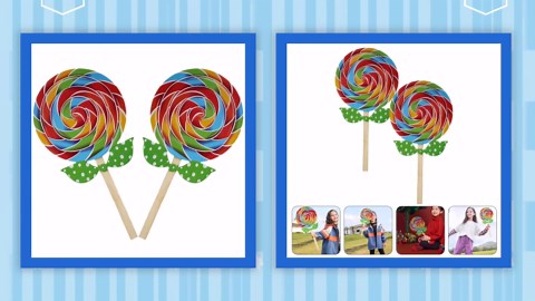 2 Pcs Lollipop Prop Large Lollipop Decoration Giant Fake Candy Huge Lollipop Photo Booth Prop Simulation Candy Ornament for Party Carnival Cosplay Wedding Birthday Party Supplies