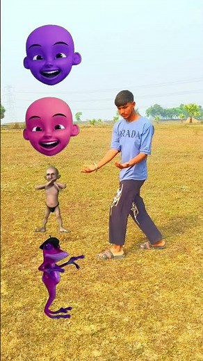 Alien, bear, and joker, frog dance vfx magic video