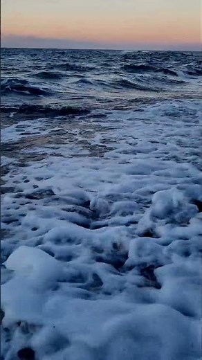 Waves & Rolling Stones at Sunset 🌅 Real Ocean Sounds
