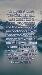 4.5K views · 53 reactions | To My Firstborn: My First Miracle, My Forever Love | Happy Living | Facebook