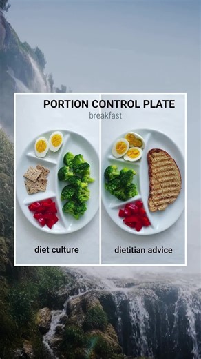 Portion control plate #healthy #healthyliving #dietculture #dietitianadvice