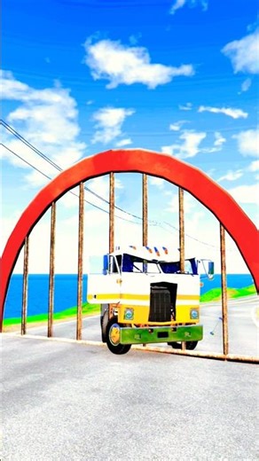 Massive Mixer & Huge Cement truck vs Speedbump #mod #gta5 #viralvideo #trending #beamng #shorts #usa