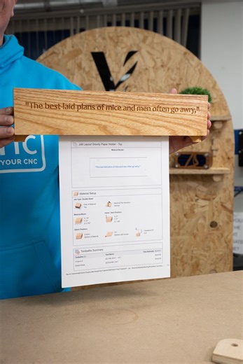 New year. New free CNC accessories. Todd’s back with another trio of shop projects - this time focused on health & safety… and one that literally defies gravity. From prototyping a gravity paper holder (to dial in the magic 👀), to creating custom push sticks that keep things safe at the table saw, these projects are all about working smarter in the shop. Small test cuts. Smart design tweaks. Bigger, better final results. Perfect for holding job sheets! 📥 Download this FREE CNC accessories proj