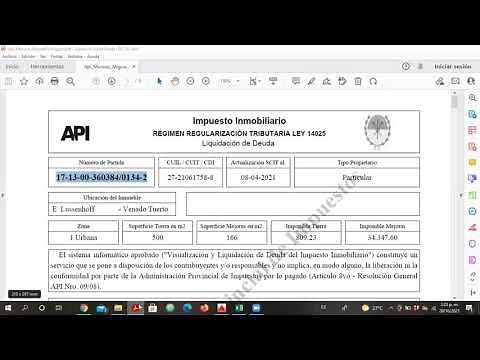 DESCARGAR ONLINE LA DEUDA DE API (IMPUESTO INMOBILIARIO DE SANTA FE)