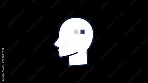 Mind thinking Animation Transparent background