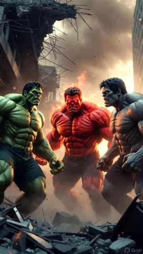 Green Hulk vs Red Hulk vs Grey Hulk Part 2 😱 Final Battle Begins! #shorts