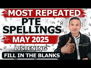 40 Spellings for 79+ Score in PTE Listening May 2025 | Edutrainex PTE