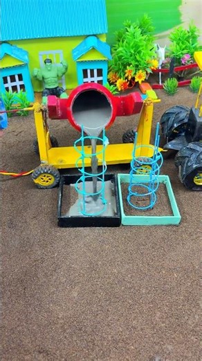 DIY Concrete Pillar Machine Build 🔧 | Satisfying Engineering #youtubeshorts