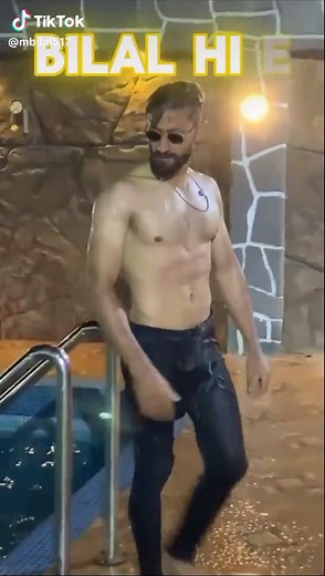 Muscular Man Exits Indoor Pool: Captivating Anime Scene