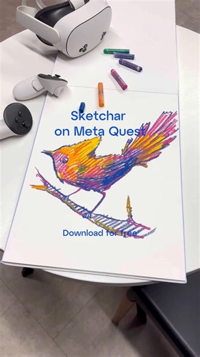 Sketchar – AR-Drawing App on Instagram: "Drawing a bird using oil pastels with VR goggles and the Sketchar app. #sketchar #sketchvr #metaquest #ardrawing #art #artist #ar #drawingApp"