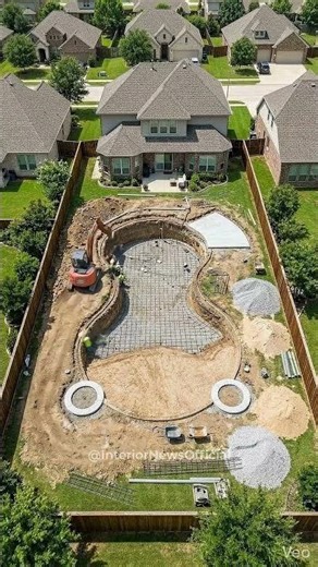 Freeform Bridge Waterfall Pool.
