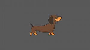 Dog Walk Cycle looped with transparent Background