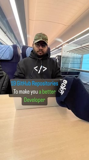 Ishraq Haider Chowdhury on Instagram: "⚡️ Here are 19 GitHub repositories that’ll make you a better and more efficient developer. Look for them in google! 1. how-web-works 2. developer-roadmap 3. web-dev-for-beginners 4. javascript-30 5. developer-handbook 6. spellbook-of-modern-webdev 7. web-fundamentals 8. airbnb 9. clean-code-javascript 10. system-design-primer 11. simpl 12. realworld 13. build-your-own-x 14. coding-interview-university 15. front-end-interview-handbook 16. tech-interview-hand