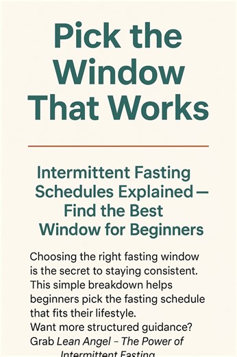 Intermittent Fasting Schedules Explained